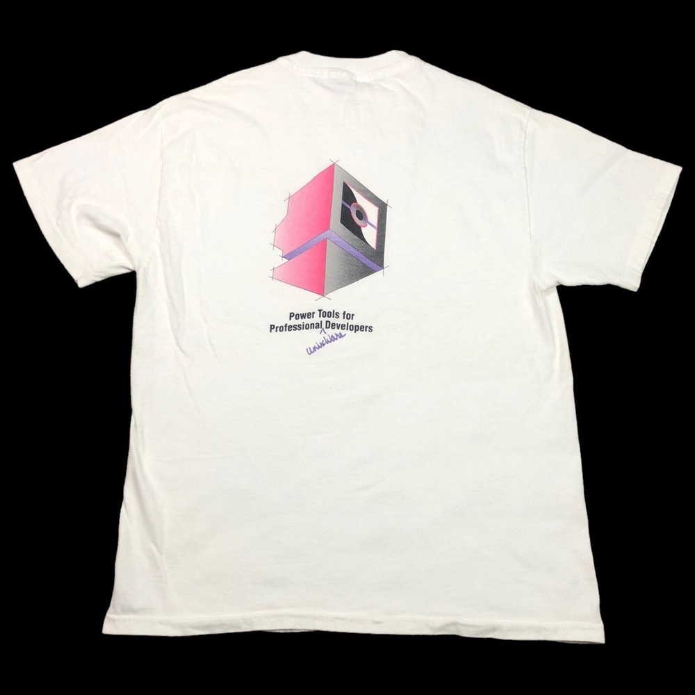 Vintage‎ 90s Hanes SunPro Workshop Silicon Valley Developer Shirt Adult Size L